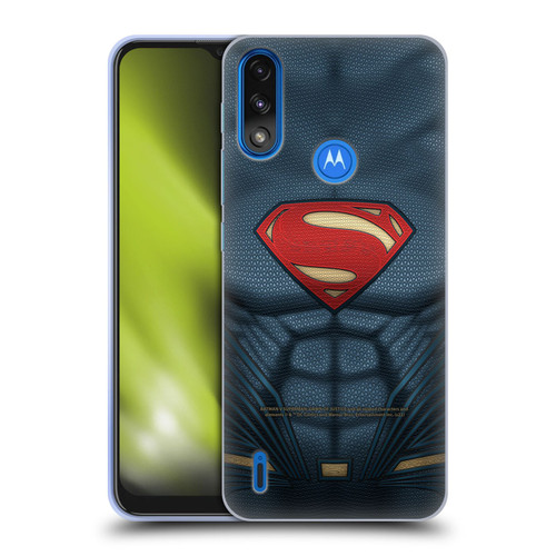 Batman V Superman: Dawn of Justice Graphics Superman Costume Soft Gel Case for Motorola Moto E7 Power / Moto E7i Power