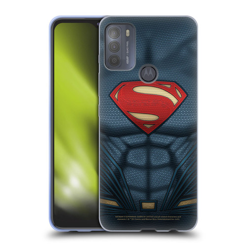 Batman V Superman: Dawn of Justice Graphics Superman Costume Soft Gel Case for Motorola Moto G50
