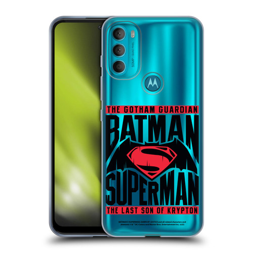 Batman V Superman: Dawn of Justice Graphics Typography Soft Gel Case for Motorola Moto G71 5G