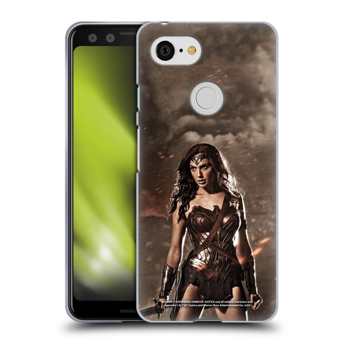 Batman V Superman: Dawn of Justice Graphics Wonder Woman Soft Gel Case for Google Pixel 3