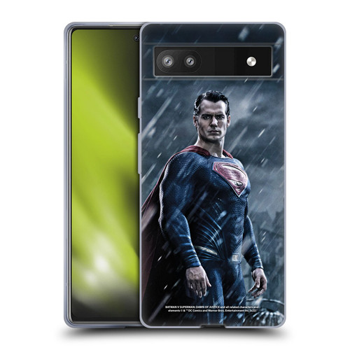 Batman V Superman: Dawn of Justice Graphics Superman Soft Gel Case for Google Pixel 6a