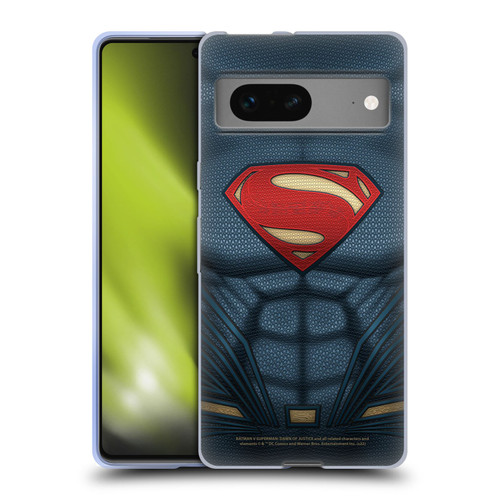 Batman V Superman: Dawn of Justice Graphics Superman Costume Soft Gel Case for Google Pixel 7