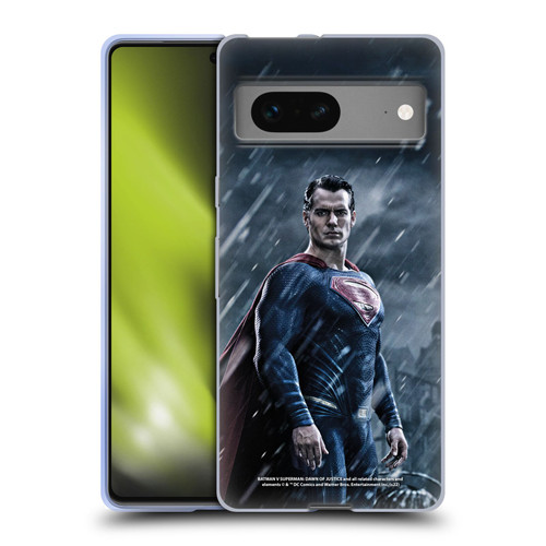 Batman V Superman: Dawn of Justice Graphics Superman Soft Gel Case for Google Pixel 7