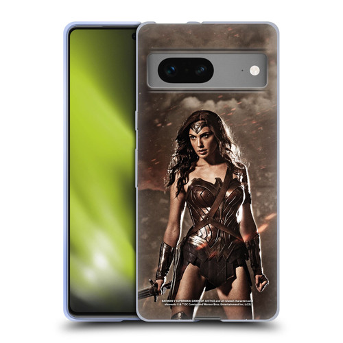 Batman V Superman: Dawn of Justice Graphics Wonder Woman Soft Gel Case for Google Pixel 7