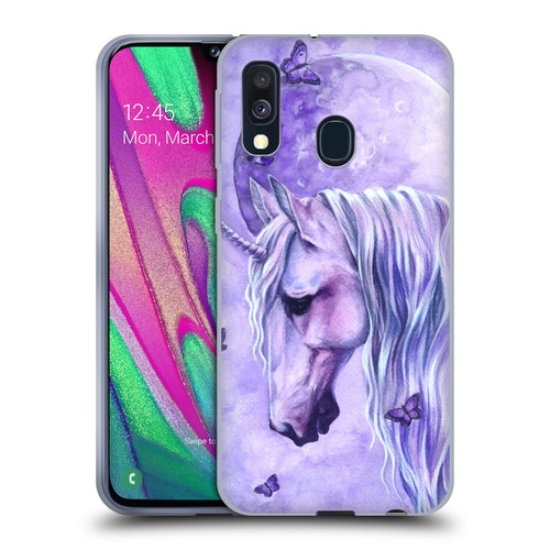 Selina Fenech Unicorns Moonlit Magic Soft Gel Case for Samsung Galaxy A40 (2019)