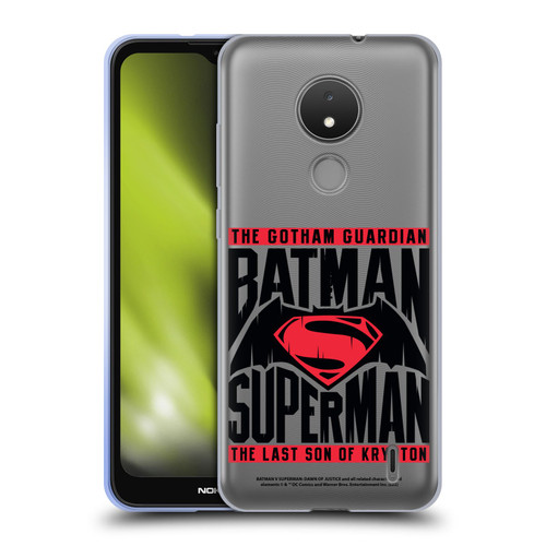 Batman V Superman: Dawn of Justice Graphics Typography Soft Gel Case for Nokia C21