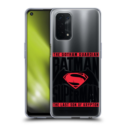 Batman V Superman: Dawn of Justice Graphics Typography Soft Gel Case for OPPO A54 5G