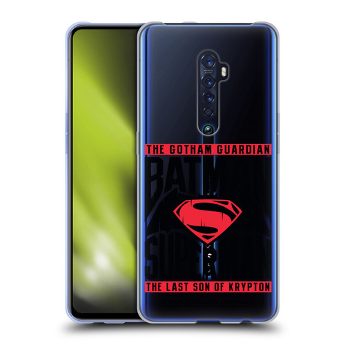Batman V Superman: Dawn of Justice Graphics Typography Soft Gel Case for OPPO Reno 2