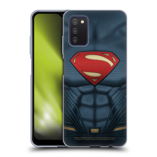 Batman V Superman: Dawn of Justice Graphics Superman Costume Soft Gel Case for Samsung Galaxy A03s (2021)