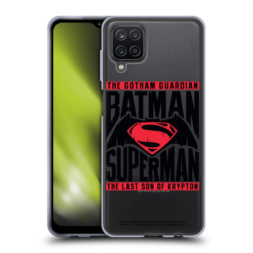 Batman V Superman: Dawn of Justice Graphics Typography Soft Gel Case for Samsung Galaxy A12 (2020)