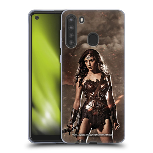 Batman V Superman: Dawn of Justice Graphics Wonder Woman Soft Gel Case for Samsung Galaxy A21 (2020)