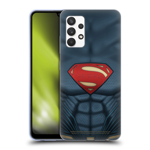 Batman V Superman: Dawn of Justice Graphics Superman Costume Soft Gel Case for Samsung Galaxy A32 (2021)