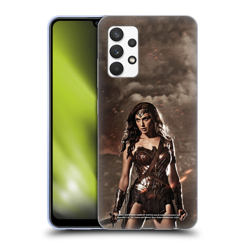 Batman V Superman: Dawn of Justice Graphics Wonder Woman Soft Gel Case for Samsung Galaxy A32 (2021)