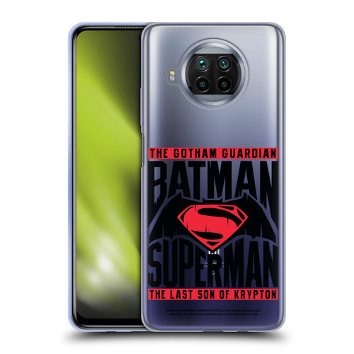 Batman V Superman: Dawn of Justice Graphics Typography Soft Gel Case for Xiaomi Mi 10T Lite 5G