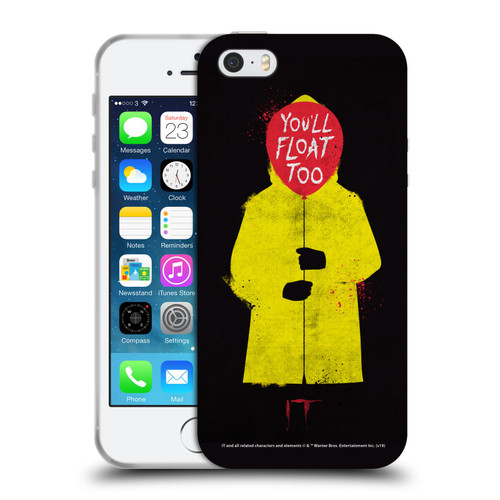 IT Movie Graphics You'll Float Too Soft Gel Case for Apple iPhone 5 / 5s / iPhone SE 2016