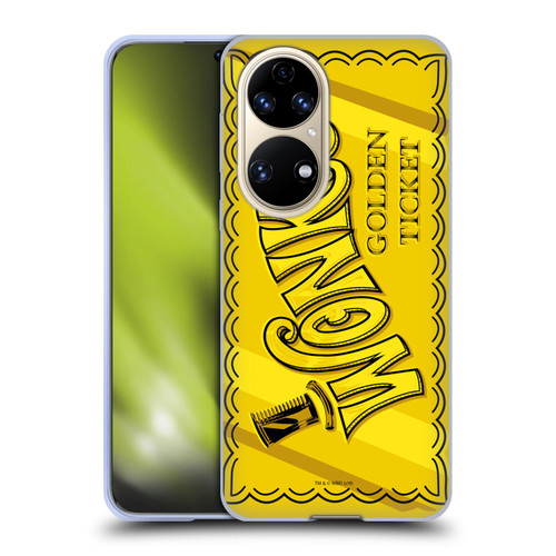 Willy Wonka and the Chocolate Factory Graphics Golden Ticket Soft Gel Case for Huawei P50