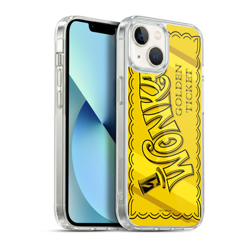 Willy Wonka and the Chocolate Factory Graphics Golden Ticket Soft Gel Case for Apple iPhone 13