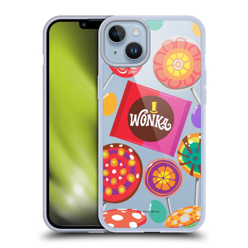 Willy Wonka and the Chocolate Factory Graphics Candies Soft Gel Case for Apple iPhone 14 Plus & MagSafe