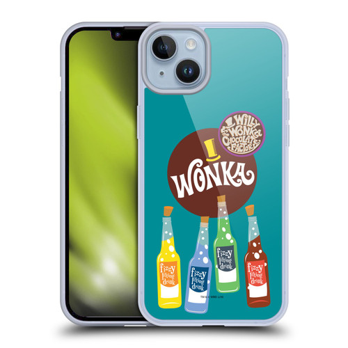 Willy Wonka and the Chocolate Factory Graphics Fizzy Lifting Drink Soft Gel Case for Apple iPhone 14 Plus