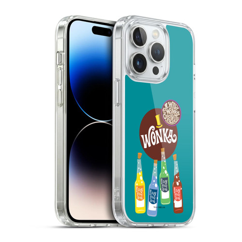 Willy Wonka and the Chocolate Factory Graphics Fizzy Lifting Drink Soft Gel Case for Apple iPhone 14 Pro & MagSafe
