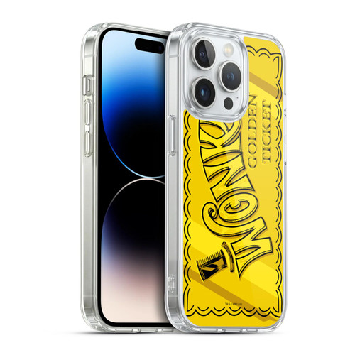 Willy Wonka and the Chocolate Factory Graphics Golden Ticket Soft Gel Case for Apple iPhone 14 Pro & MagSafe