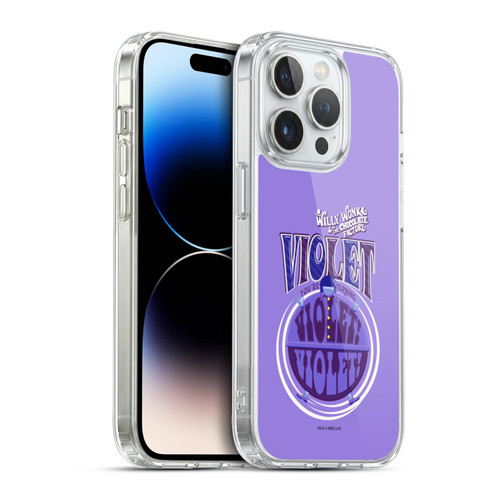 Willy Wonka and the Chocolate Factory Graphics Violet Beauregarde Soft Gel Case for Apple iPhone 14 Pro & MagSafe