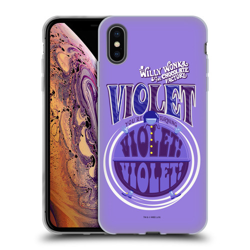 Willy Wonka and the Chocolate Factory Graphics Violet Beauregarde Soft Gel Case for Apple iPhone XS Max
