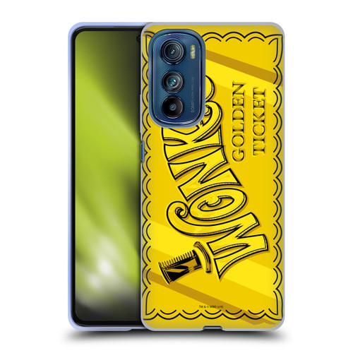 Willy Wonka and the Chocolate Factory Graphics Golden Ticket Soft Gel Case for Motorola Edge 30