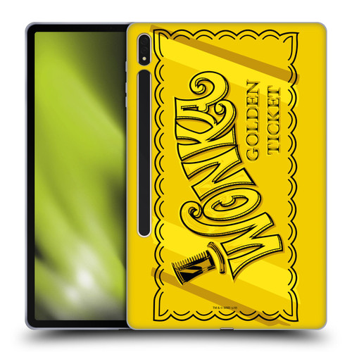 Willy Wonka and the Chocolate Factory Graphics Golden Ticket Soft Gel Case for Samsung Galaxy Tab S8 Plus