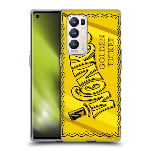 Willy Wonka and the Chocolate Factory Graphics Golden Ticket Soft Gel Case for OPPO Find X3 Neo / Reno5 Pro+ 5G