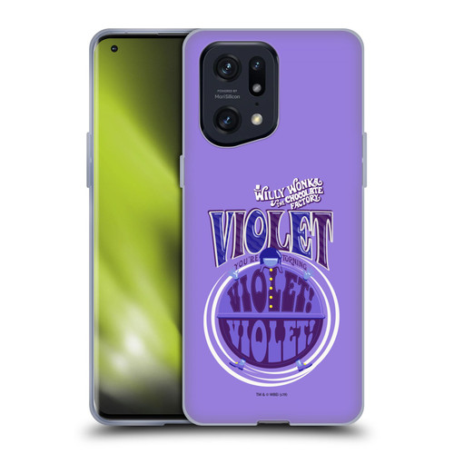Willy Wonka and the Chocolate Factory Graphics Violet Beauregarde Soft Gel Case for OPPO Find X5 Pro