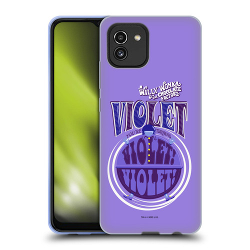 Willy Wonka and the Chocolate Factory Graphics Violet Beauregarde Soft Gel Case for Samsung Galaxy A03 (2021)