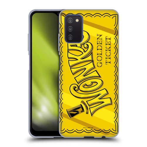 Willy Wonka and the Chocolate Factory Graphics Golden Ticket Soft Gel Case for Samsung Galaxy A03s (2021)