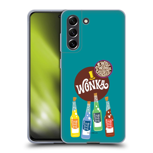 Willy Wonka and the Chocolate Factory Graphics Fizzy Lifting Drink Soft Gel Case for Samsung Galaxy S21 FE 5G