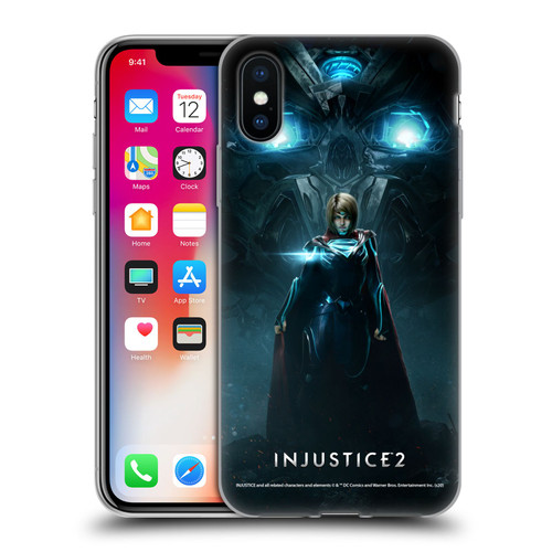 Injustice 2 Characters Supergirl Soft Gel Case for Apple iPhone X / iPhone XS