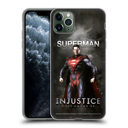 Injustice Gods Among Us Characters Superman Soft Gel Case for Apple iPhone 11 Pro Max