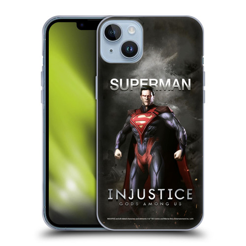 Injustice Gods Among Us Characters Superman Soft Gel Case for Apple iPhone 14 Plus