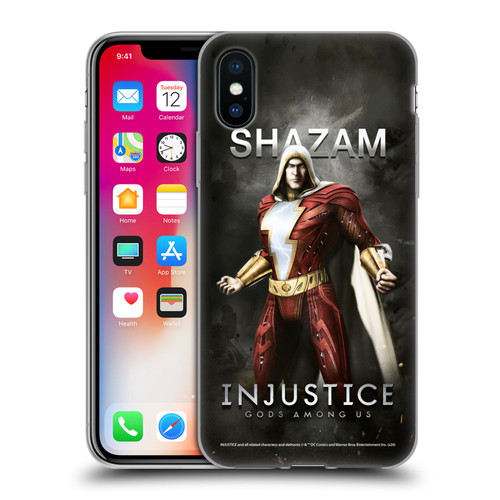 Injustice Gods Among Us Characters Shazam Soft Gel Case for Apple iPhone X / iPhone XS