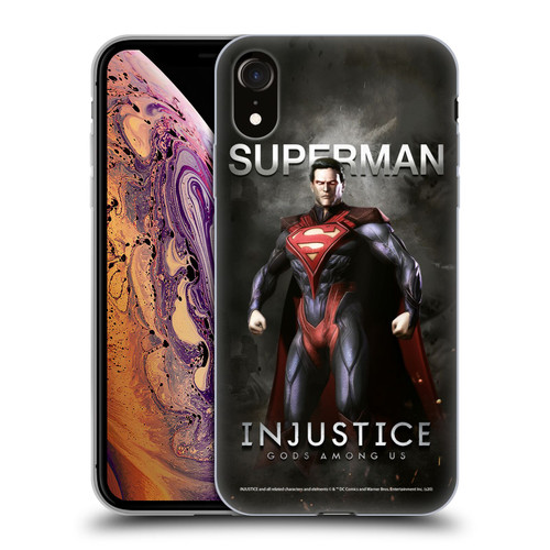 Injustice Gods Among Us Characters Superman Soft Gel Case for Apple iPhone XR