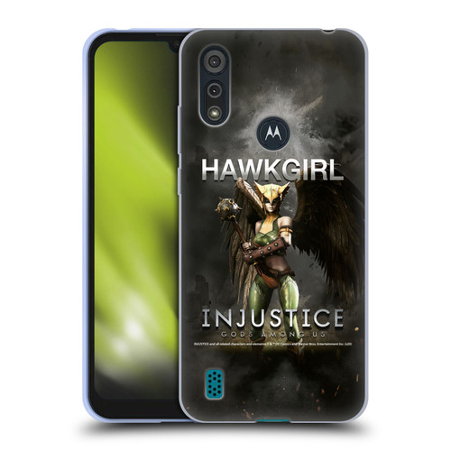 Injustice Gods Among Us Characters Hawkgirl Soft Gel Case for Motorola Moto E6s (2020)