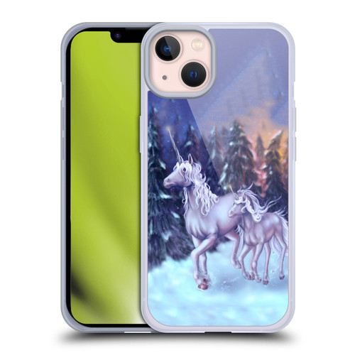 Tiffany "Tito" Toland-Scott Christmas Art Winter Unicorns Soft Gel Case for Apple iPhone 13