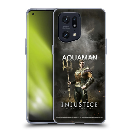 Injustice Gods Among Us Characters Aquaman Soft Gel Case for OPPO Find X5 Pro