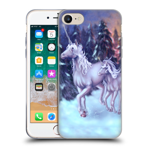 Tiffany "Tito" Toland-Scott Christmas Art Winter Unicorns Soft Gel Case for Apple iPhone 7 / 8 / SE 2020 & 2022