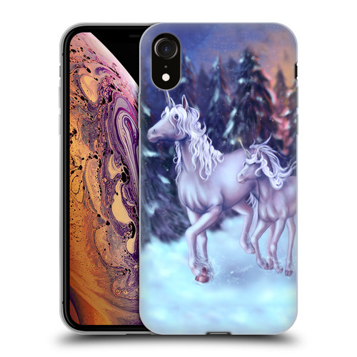 Tiffany "Tito" Toland-Scott Christmas Art Winter Unicorns Soft Gel Case for Apple iPhone XR