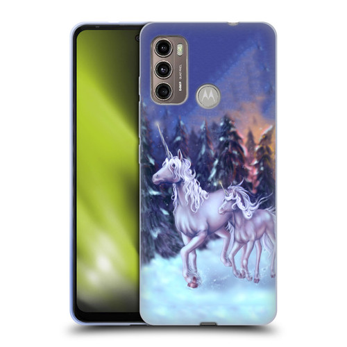 Tiffany "Tito" Toland-Scott Christmas Art Winter Unicorns Soft Gel Case for Motorola Moto G60 / Moto G40 Fusion