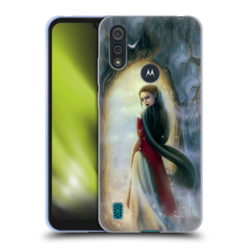 Tiffany "Tito" Toland-Scott Christmas Art Elf Woman In Snowy Forest Soft Gel Case for Motorola Moto E6s (2020)