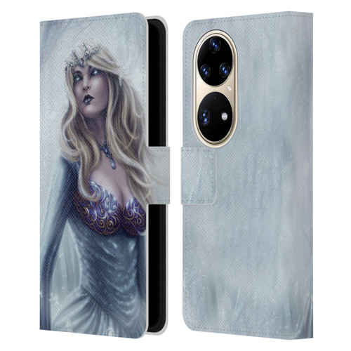 Tiffany "Tito" Toland-Scott Christmas Art Winter Forest Queen Leather Book Wallet Case Cover For Huawei P50 Pro