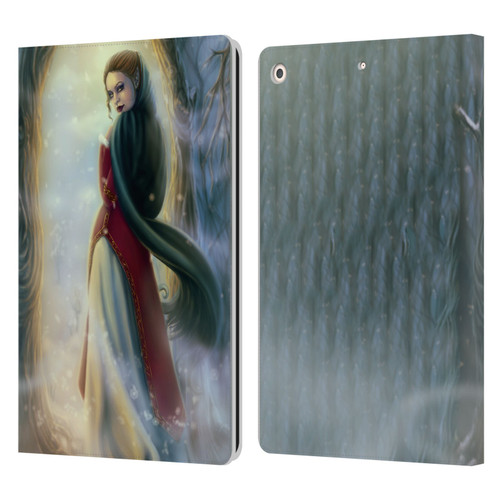 Tiffany "Tito" Toland-Scott Christmas Art Elf Woman In Snowy Forest Leather Book Wallet Case Cover For Apple iPad 10.2 2019/2020/2021