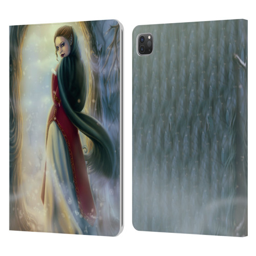 Tiffany "Tito" Toland-Scott Christmas Art Elf Woman In Snowy Forest Leather Book Wallet Case Cover For Apple iPad Pro 11 2020 / 2021 / 2022