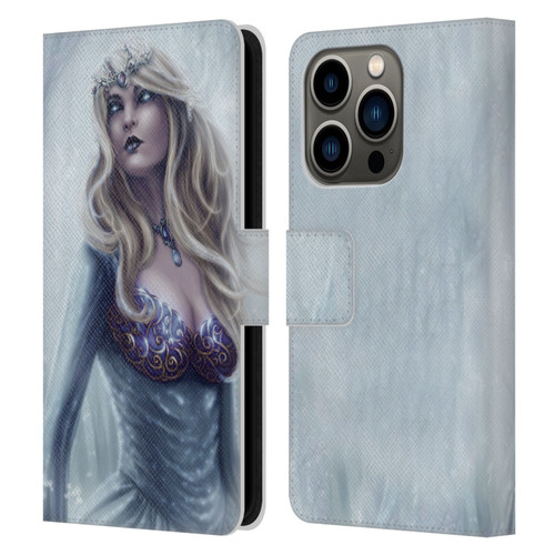 Tiffany "Tito" Toland-Scott Christmas Art Winter Forest Queen Leather Book Wallet Case Cover For Apple iPhone 14 Pro